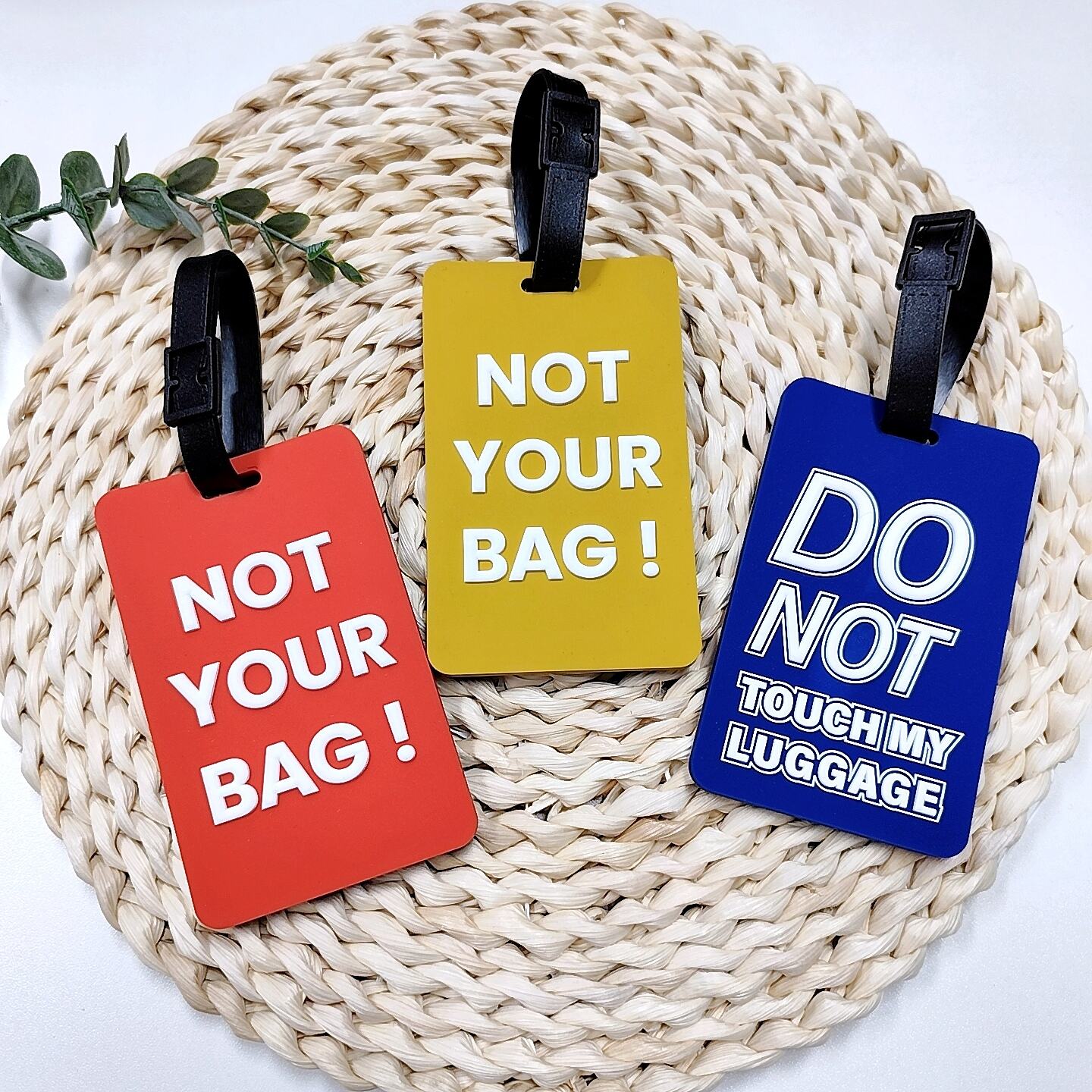 Reisegepäcksschild Name ID Personalisiert Premium Echtes Benutzerdefiniertes PVC-Gummige-päcksschild