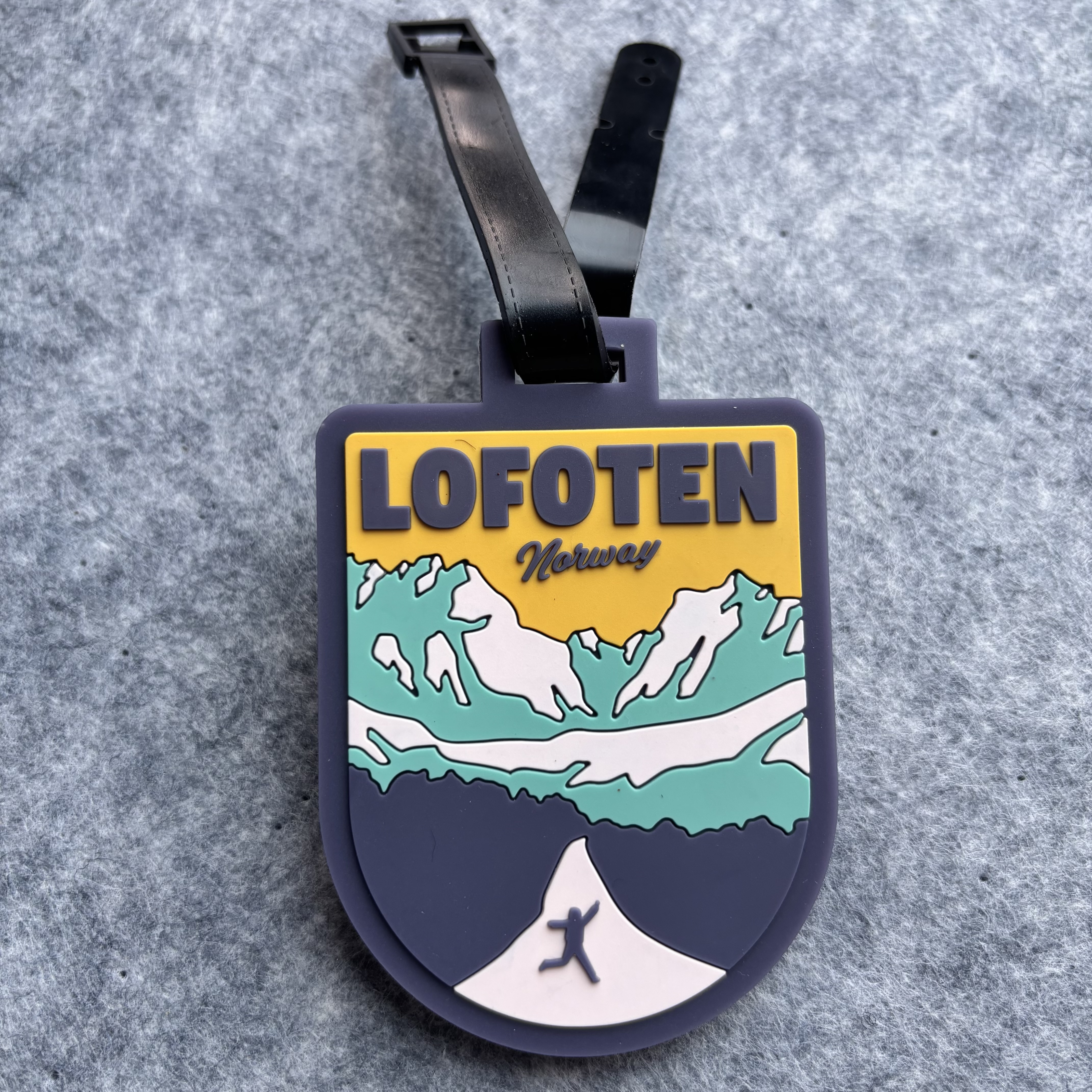 Etichette in silicone personalizzate in PVC per tag del bagaglio, portapasseggeri da imbarco