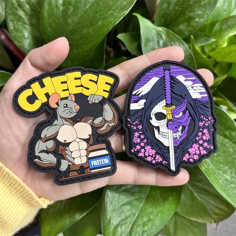 Custom PVC Rubber Patches for Apparel and Bags 