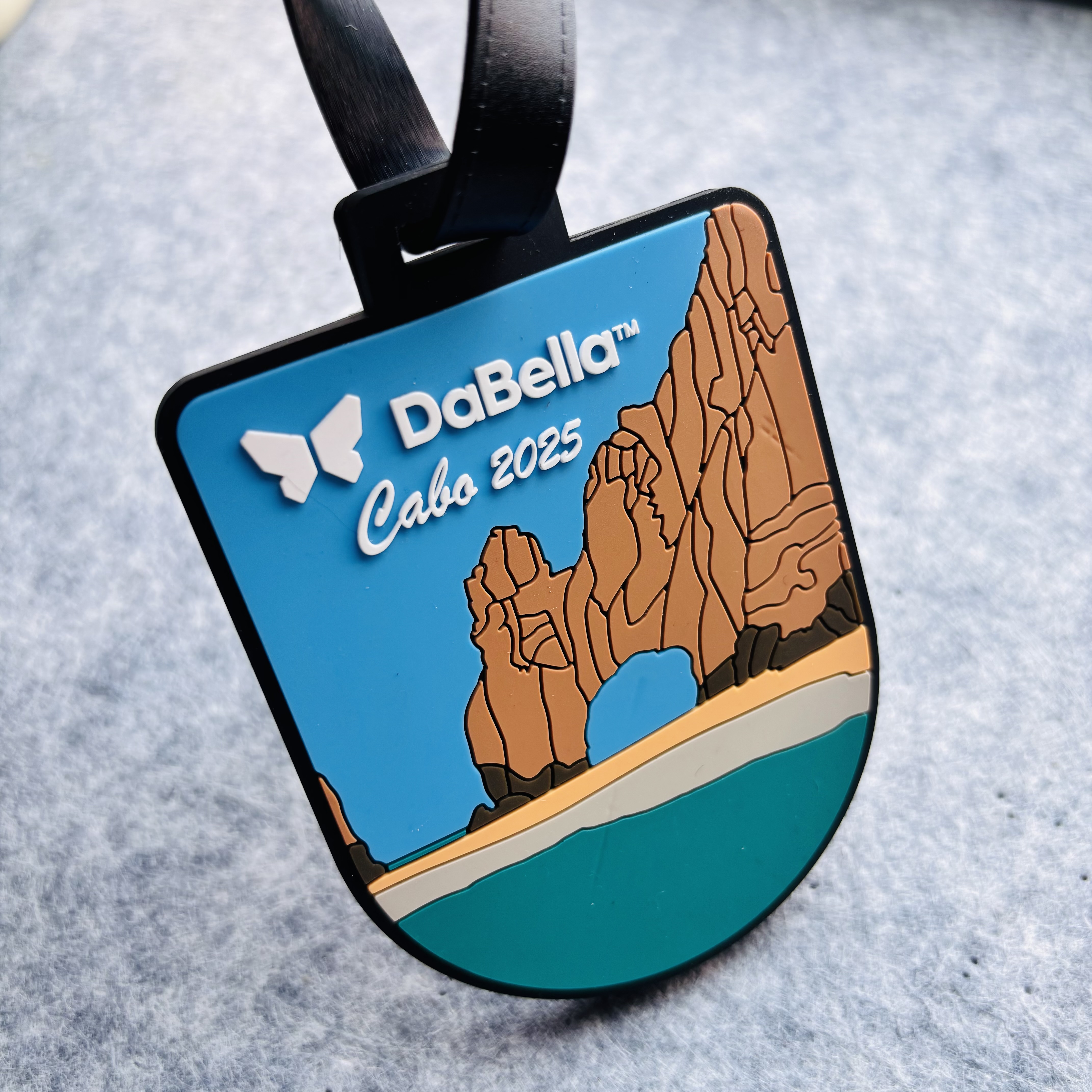 Etichette per bagagli in PVC morbido personalizzate per viaggi con bambini