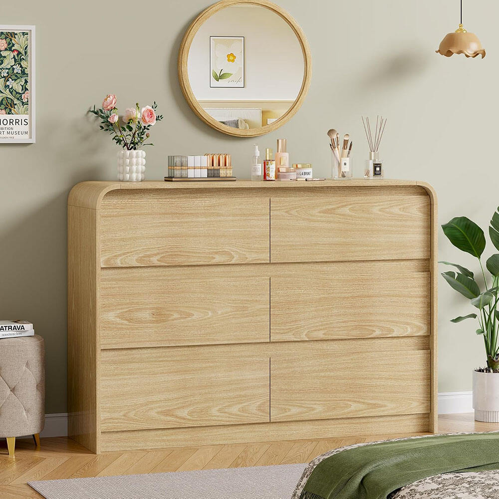 ຕູ້ເຄື່ອງແບບ Mid Century Modern ທີ່ມີຮູບຊະງ້ອມ ກັບຕູ້ເກັບຂອງ 6 ຕູ້ຂະໜາດໃຫຍ່ ຮ້ານຕູ້ແບບໂປຣໄຟລ໌ ສຳລັບເຟີນີເຈີໃນຫ້ອງນອນ ແລະ ຫ້ອງຮັບແຂກ