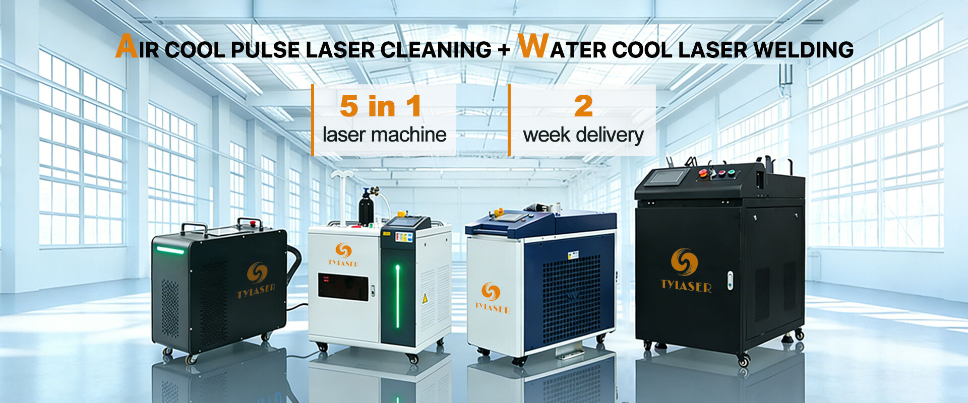 AIR COOL PULSE LASER CLEANING + W ATER COOL LASER WELDING