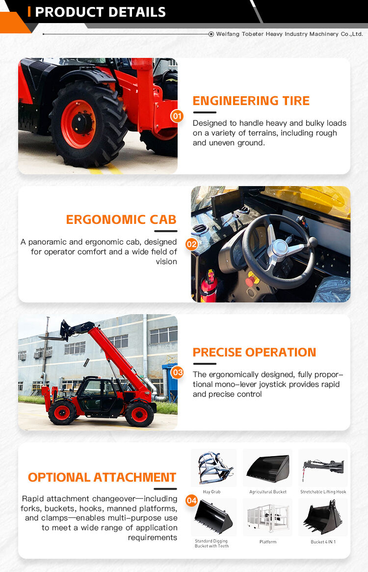 Farm Telescopic Boom Forklift