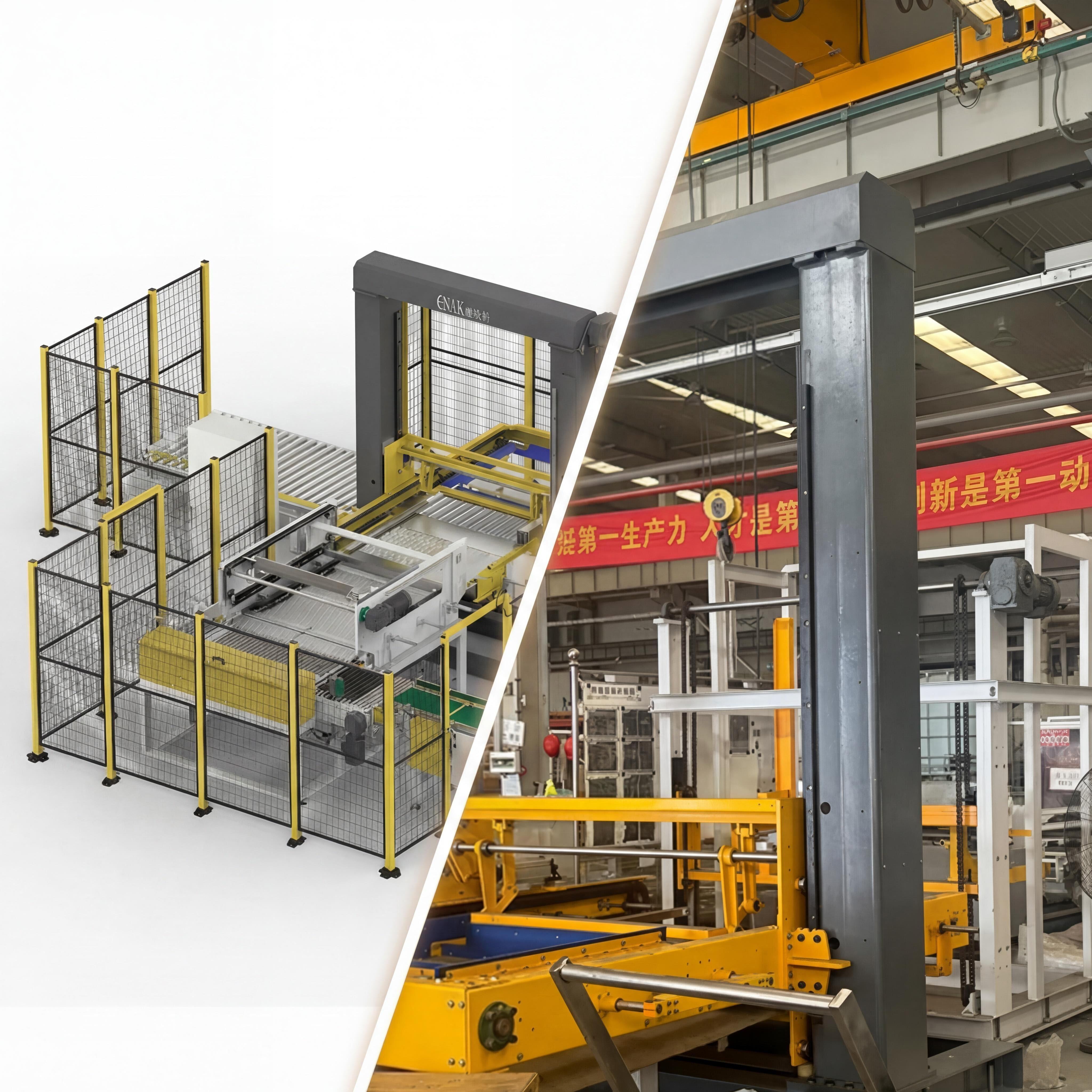 How Does Tianjin ENAK Case Palletiser Achieve Efficient Stacking of Multiple Case Types?