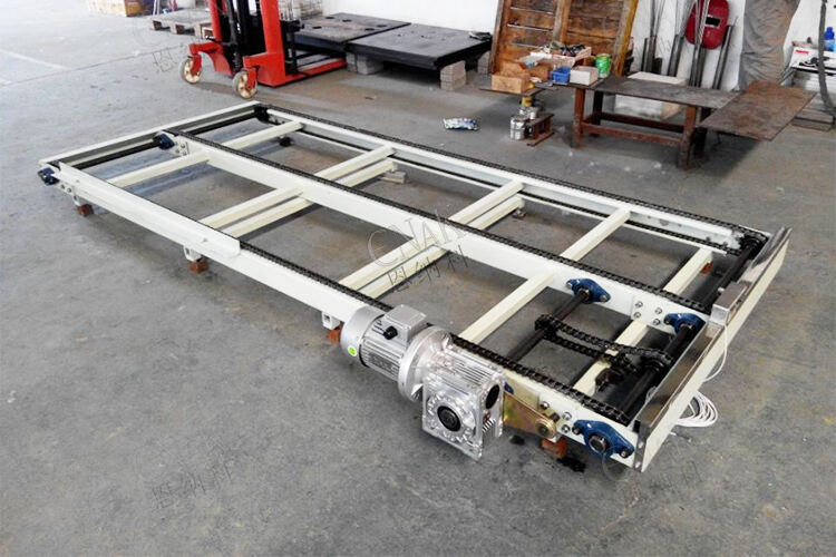 Chain Drive Pallet Conveyo Empty Full Pallet Conveyor for Palletizer ENKS-01