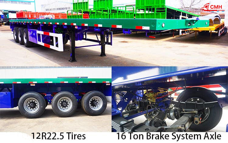 Tri Axle Flatbed Semi Trailer