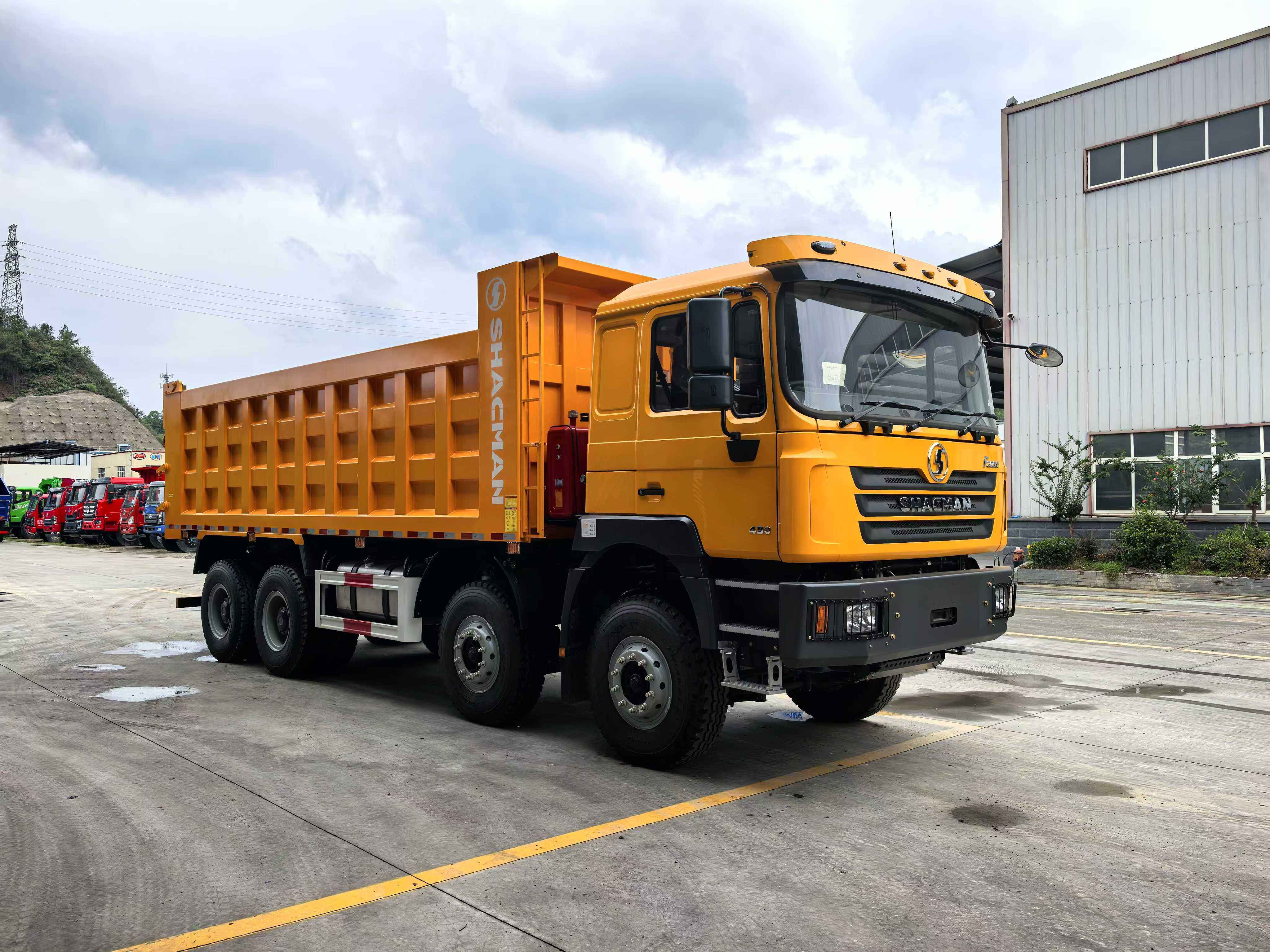 SHACMAN F3000 8X4 Heavy Duty Dump Truck with 420 Horsepower and 26 CBM Dump Box for Sale.