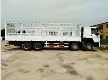 Camión de carga Sinotruk Howo 8x4 de 31 toneladas con estacas laterales