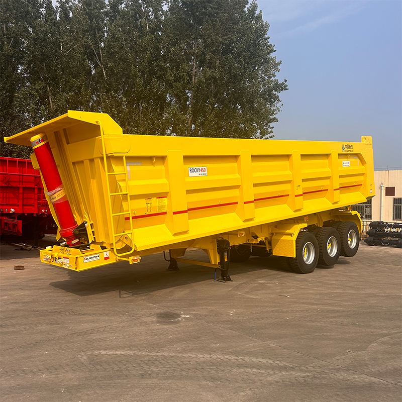 rơ moóc ben 3 trục thùng hàng kiểu U tải trọng 50 tấn
