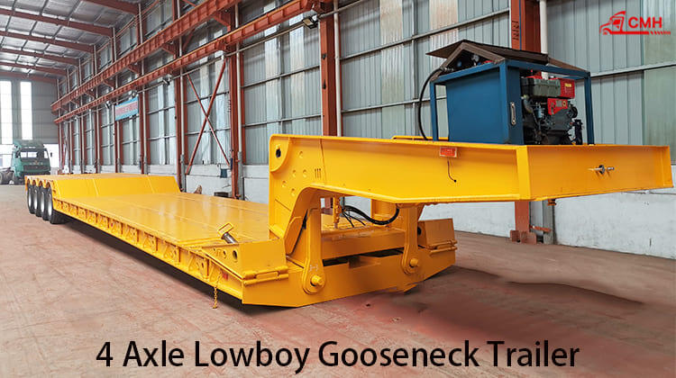 4 Axle 100T Lowboy Gooseneck Trail