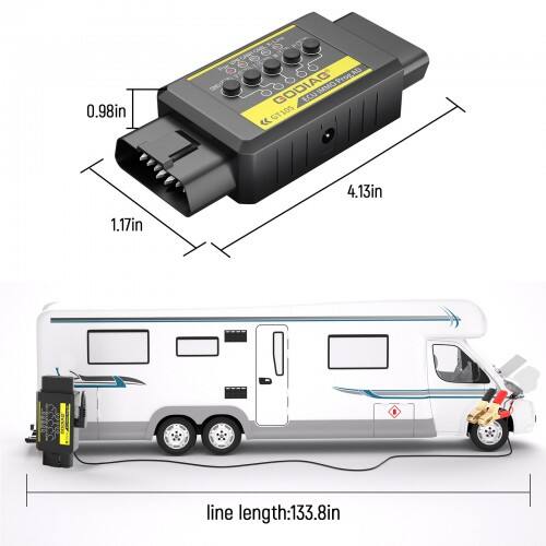 Caja de derivación GODIAG GT105 IMMO Prog AD y OBD II para UCE (con fuente de alimentación)