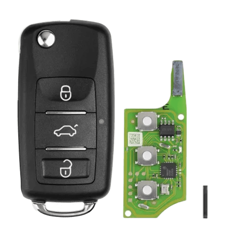 Mando a distancia plegable súper remoto Xhorse para Volkswagen estilo B5 con 3 botones XEB510EN
