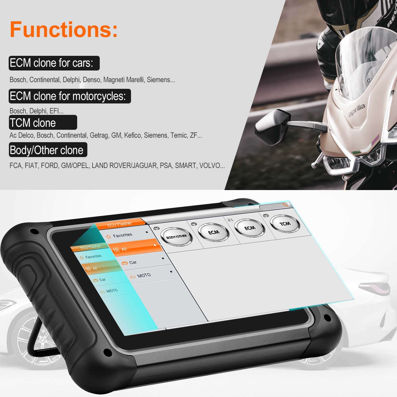Programador de unidades de control electrónico (ECU) OBDSTAR DC706 de versión completa (clonación de módulos ECM/TCM/CARROCERÍA mediante conector OBD y modo BENCH)