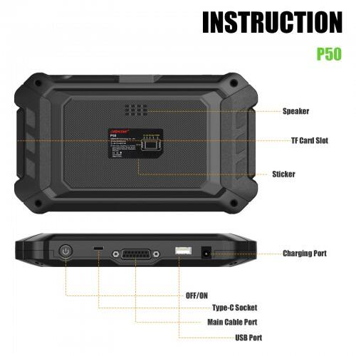 Herramienta de reinicio de airbag SRS y borrado de datos de colisión OBDSTAR P50 (modo BENCH / más de 15 500 unidades de control electrónico)