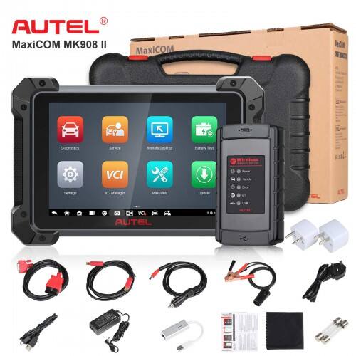 Escáner de diagnóstico bidireccional para automóvil Autel MaxiCOM MK908 II con codificación avanzada de la UCE (versión mejorada del MK908)