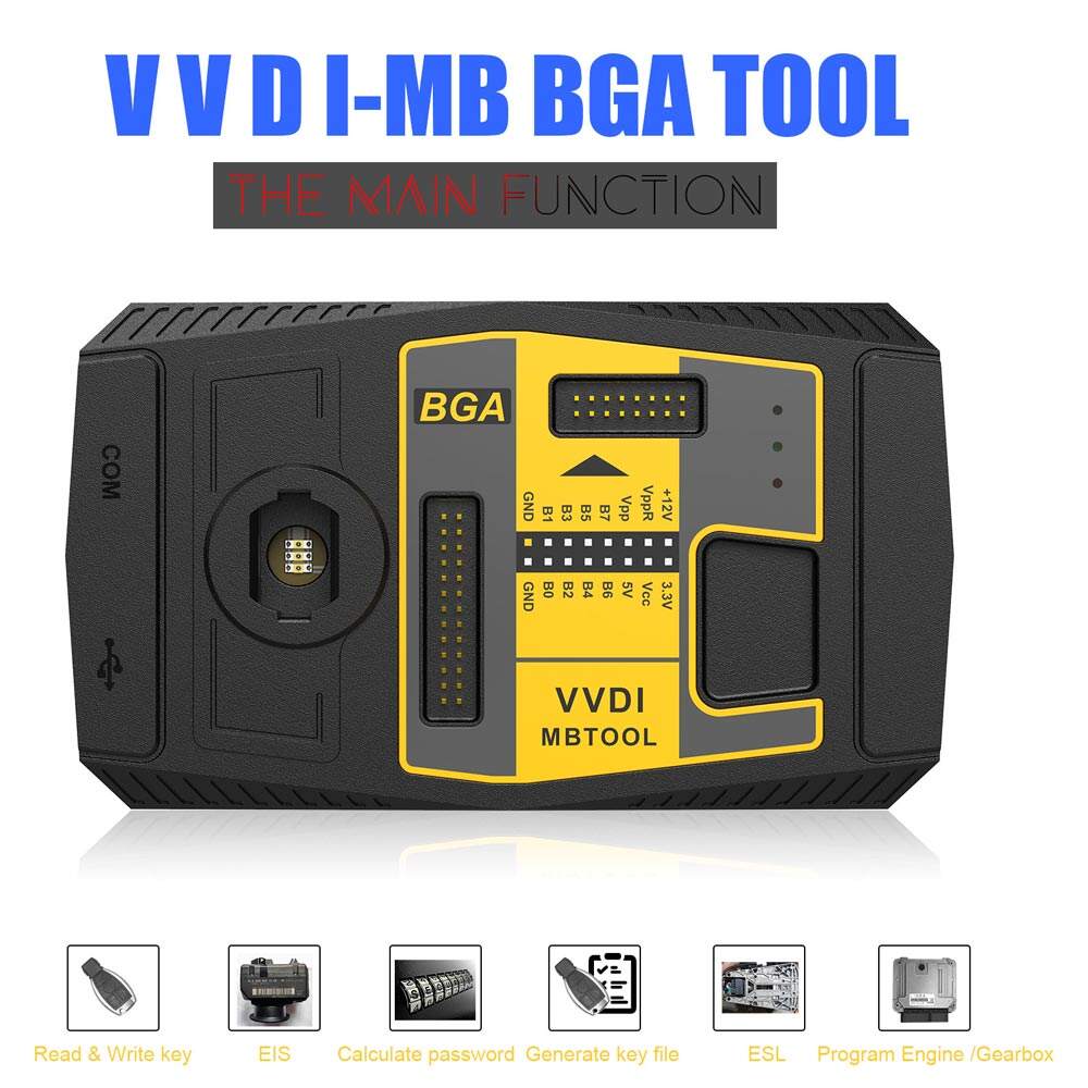 Herramienta original Xhorse VVDI MB BGA para programación de llaves de Mercedes-Benz (incluye cálculo de contraseña)