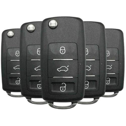 Llave plegable con control remoto super Xhorse VW B5, estilo de 3 botones (chip XT27B integrado) XEB510EN