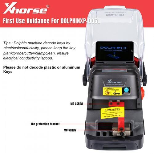Máquina portátil de corte de llaves CNC Xhorse Dolphin II XP-005L (pantalla HD integrada y abrazadera M5)