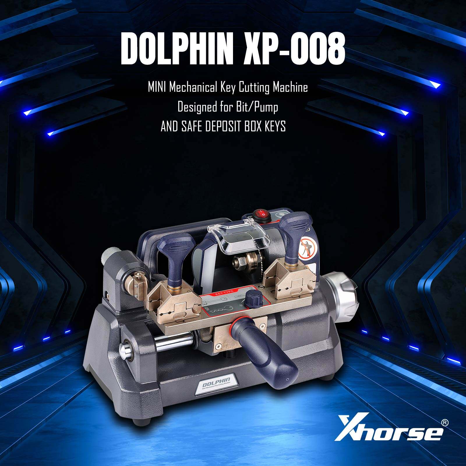 Máquina manual de corte de llaves Xhorse Dolphin XP-008 para llaves especiales de doble muesca