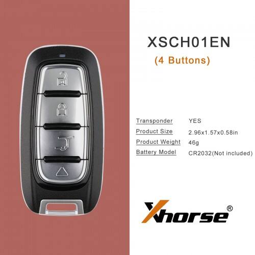 Mando a distancia inteligente Xhorse XM38 estilo Chrysler con 4 botones XSCH01EN