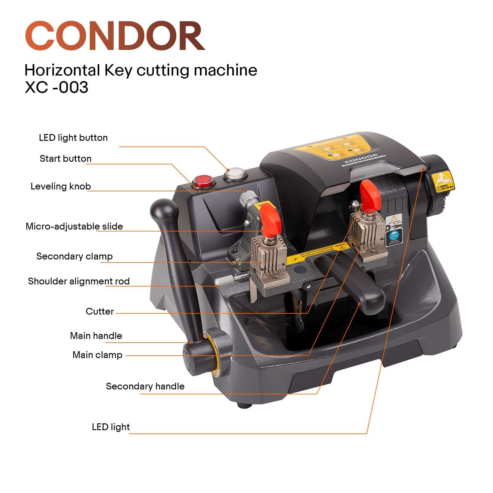 Máquina mecánica de corte de llaves Xhorse Condor XC-003