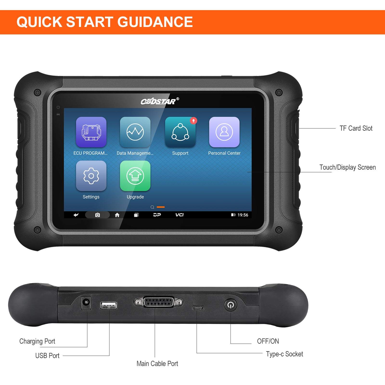 Programador de unidades de control electrónico (ECU) OBDSTAR DC706 de versión completa (clonación de módulos ECM/TCM/CARROCERÍA mediante conector OBD y modo BENCH)