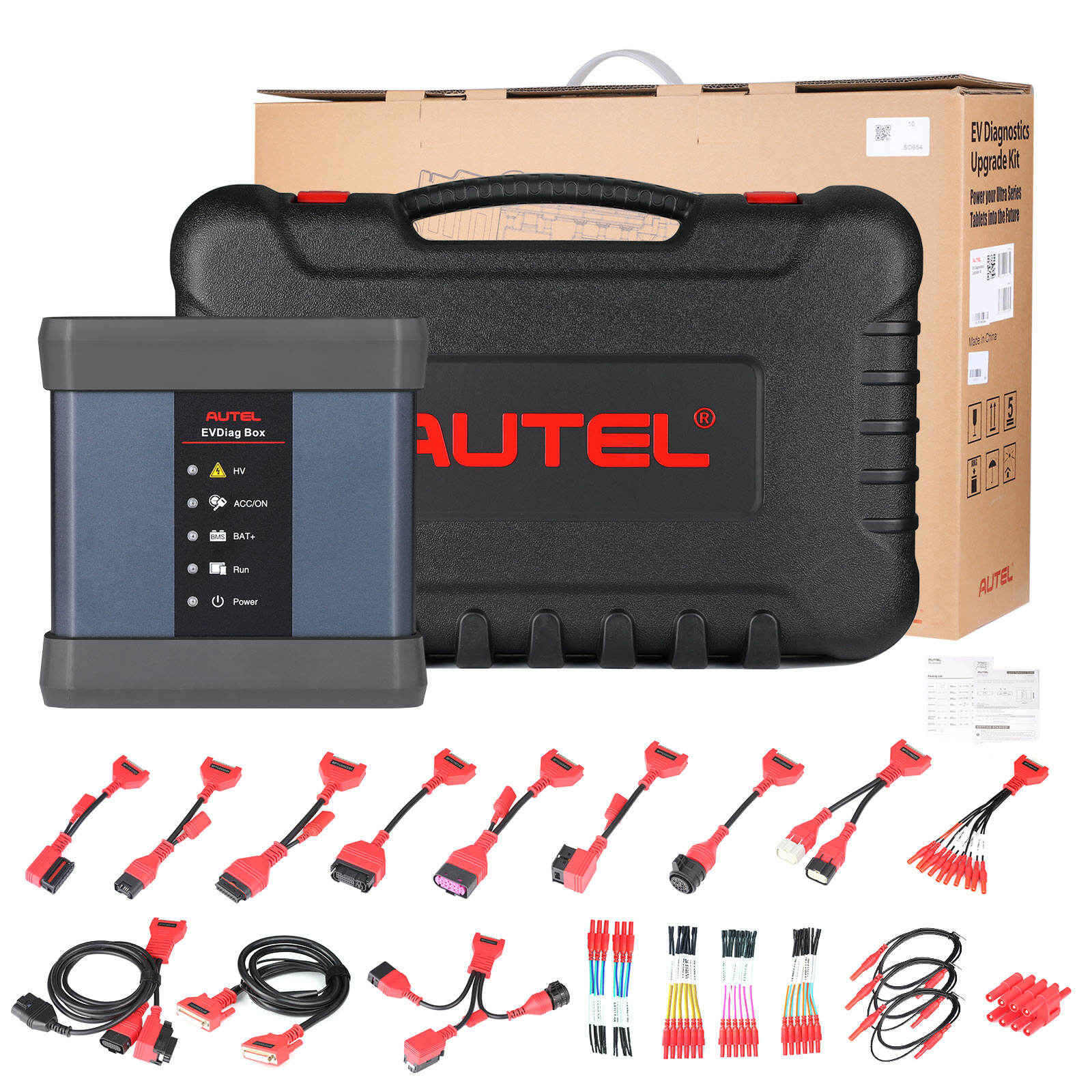 Kit de actualización para diagnóstico de vehículos eléctricos (EV) de Autel con caja EVDiag para MS909/MS919/Ultra