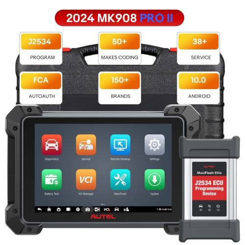 Tableta de diagnóstico automotriz Autel MaxiCOM MK908 PRO II