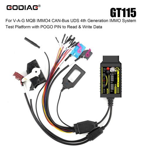 Plataforma de prueba GODIAG GT115 para cuadros de instrumentos IMMO VAG MQB y de 4.ª generación, con pines pogo para lectura y escritura de datos