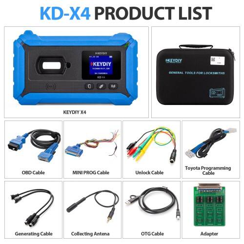 Programador de llaves para automóvil KEYDIY KD-X4 de 5 en 1