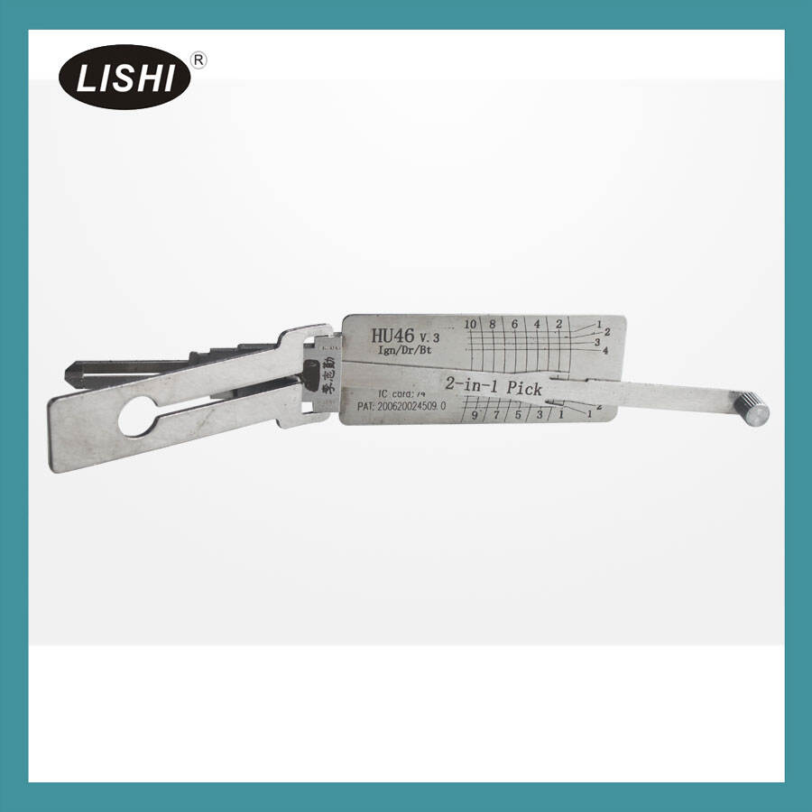 Juego completo original Lishi de 2 en 1 para manipulación y descodificación de cerraduras (kit profesional de 77 piezas para cerrajeros, para todos los casos de pérdida de llaves)