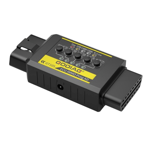 Caja de derivación GODIAG GT105 IMMO Prog AD y OBD II para UCE (con fuente de alimentación)