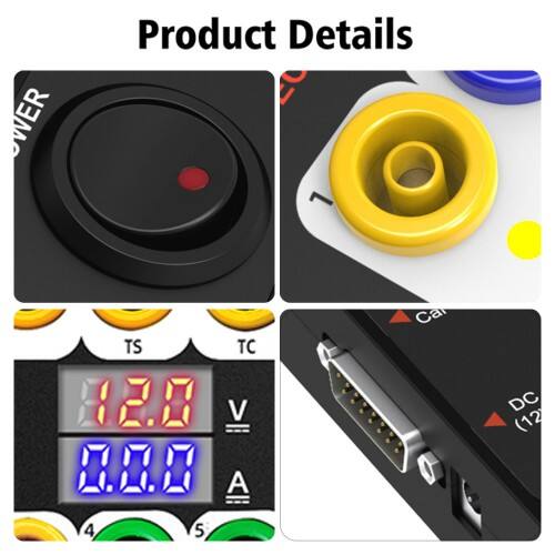 Caja de derivación OBD II GODIAG GT100+ (GT100 Pro) y conector de banco para UCE con indicador de corriente