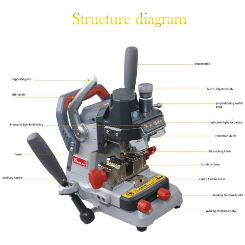 Máquina de corte de llaves para automoción Xhorse Dolphin XP-007