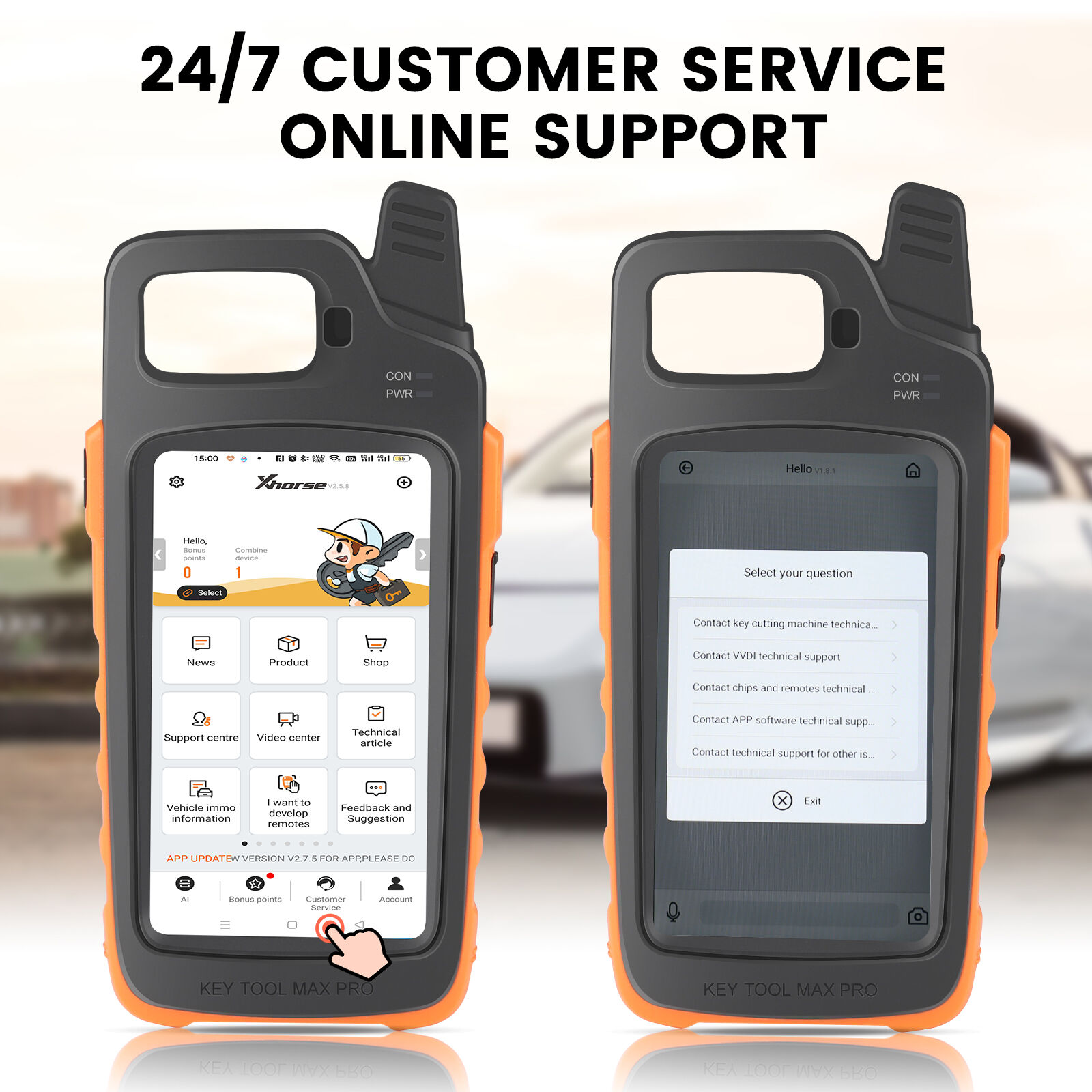 Programador todo-en-uno Xhorse VVDI Key Tool Max Pro con soporte OBD y TPMS integrado