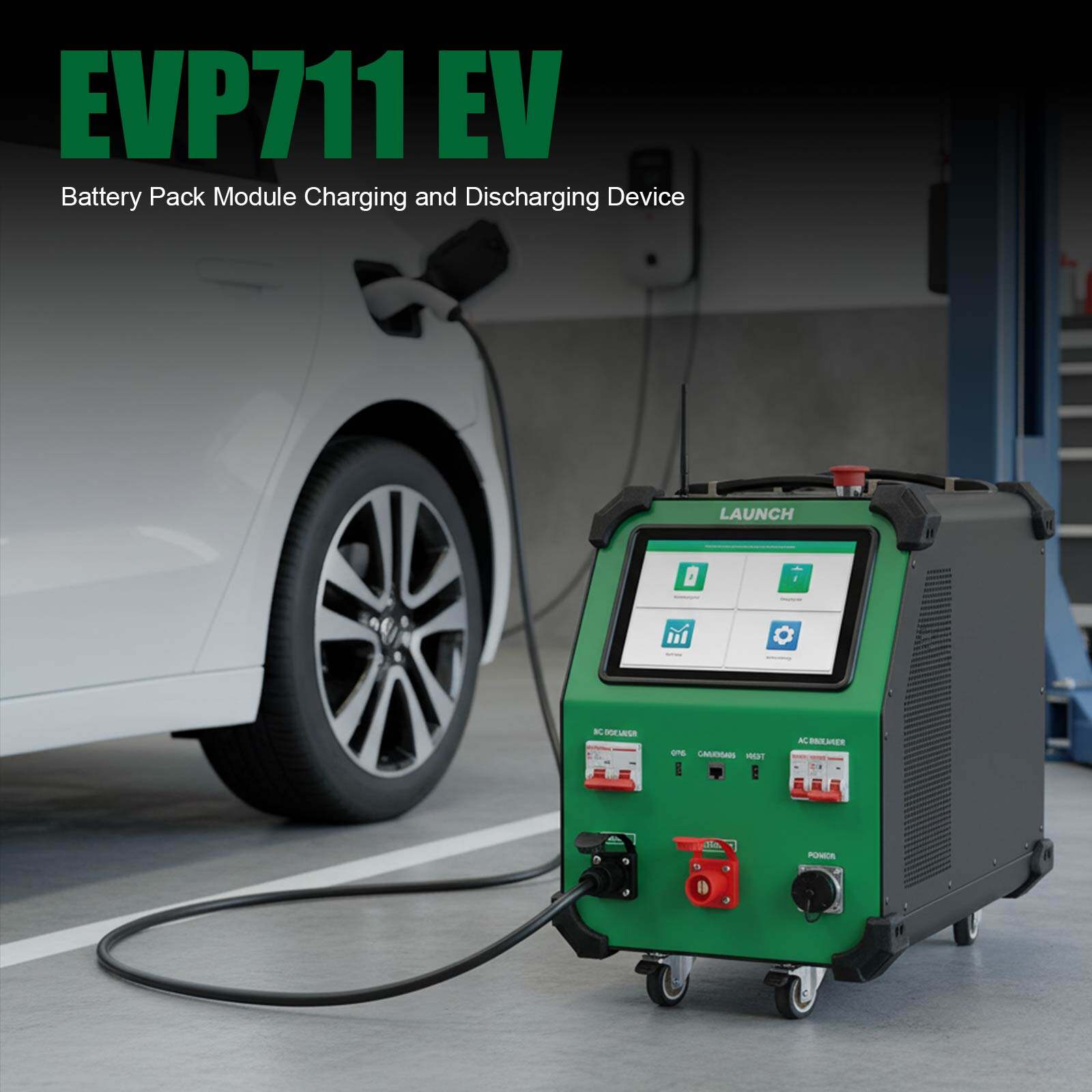 Cargador y descargador de módulos de paquete de batería para vehículos eléctricos Launch EVP711