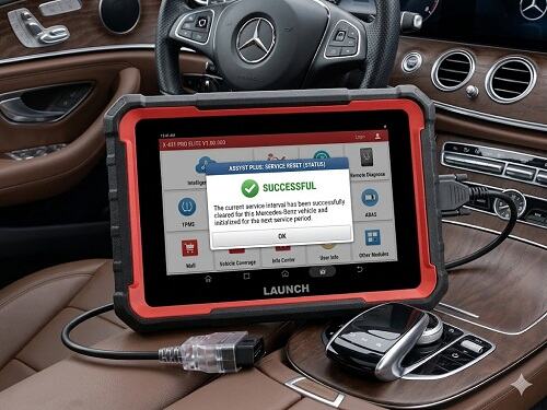Lector de códigos Mercedes: Restablecimiento de los intervalos de servicio