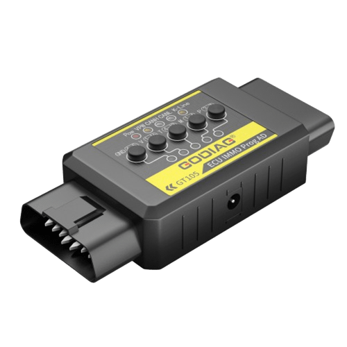 Caja de derivación GODIAG GT105 IMMO Prog AD y OBD II para UCE (con fuente de alimentación)