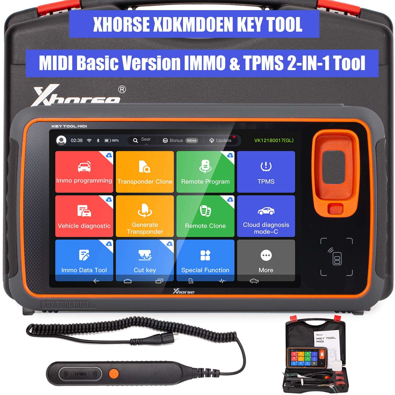 Herramienta de llaves Xhorse XDKMD0EN VVDI MIDI (versión básica), programador IMMO y TPMS 2-en-1 (incluye licencia ID48 de 96 bits)