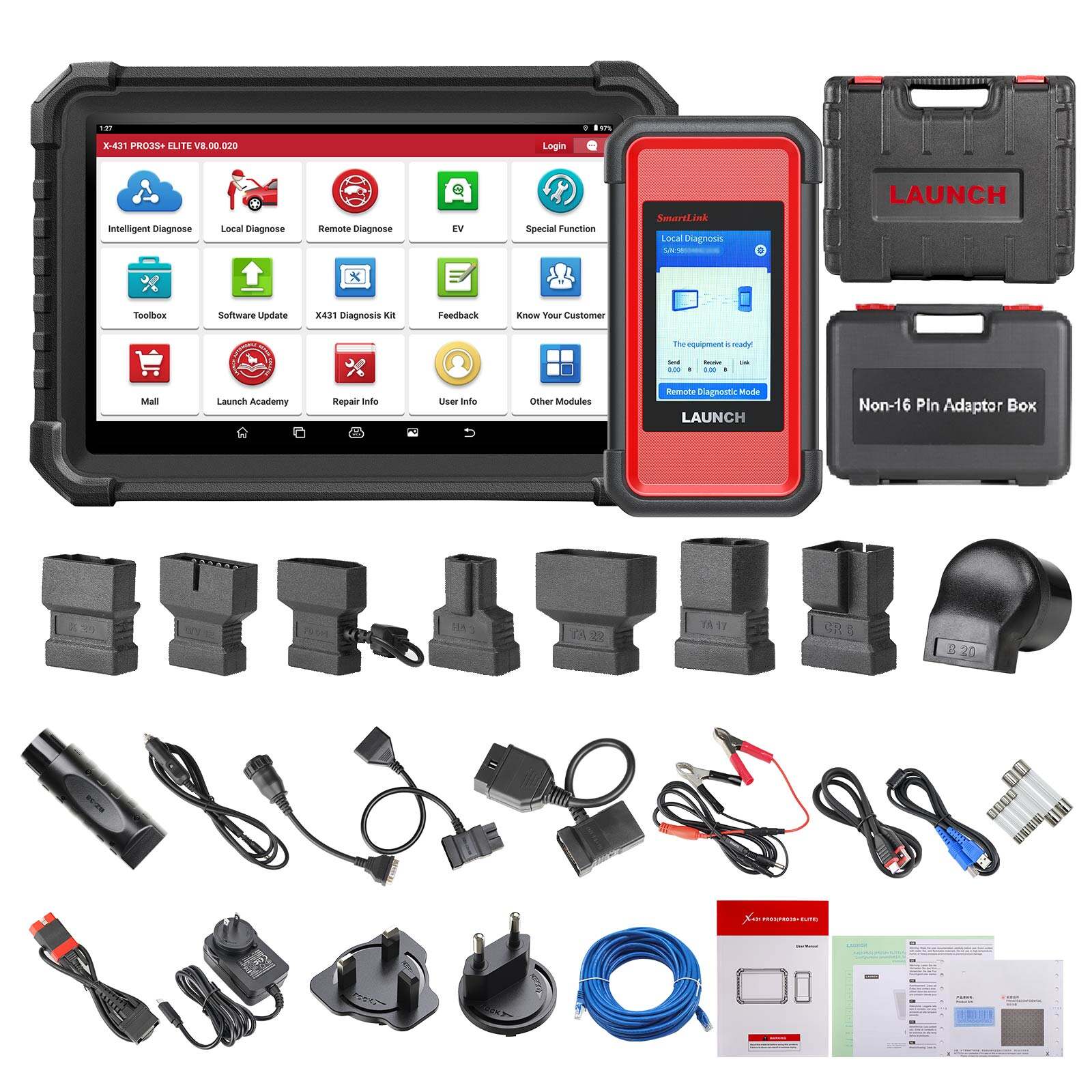 Herramienta de escaneo bidireccional Launch X431 PRO3S+ Elite
