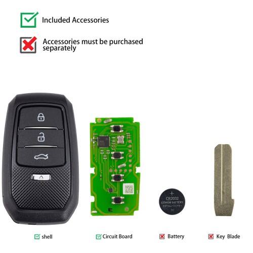 Mando a distancia inteligente para automóvil Xhorse XM38 estilo Toyota XSTO01EN