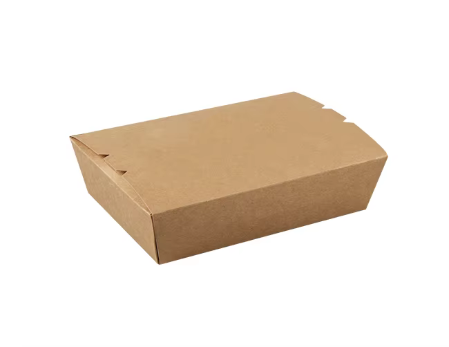 Disposable Takeaway Food Out Container Fried Chicken Pizza Noodle Fast Food Breakfast Lunch Kraft Cardboard Packaging Paper Box factory