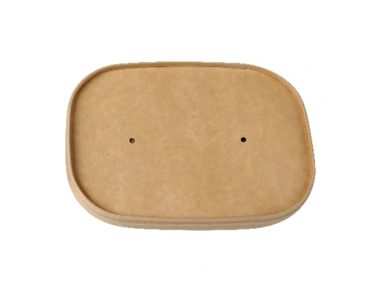 Fanpak Paper Lid for Rectangular Paper Bowl