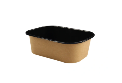 Microwavable PET Rectangular Paper Bowl