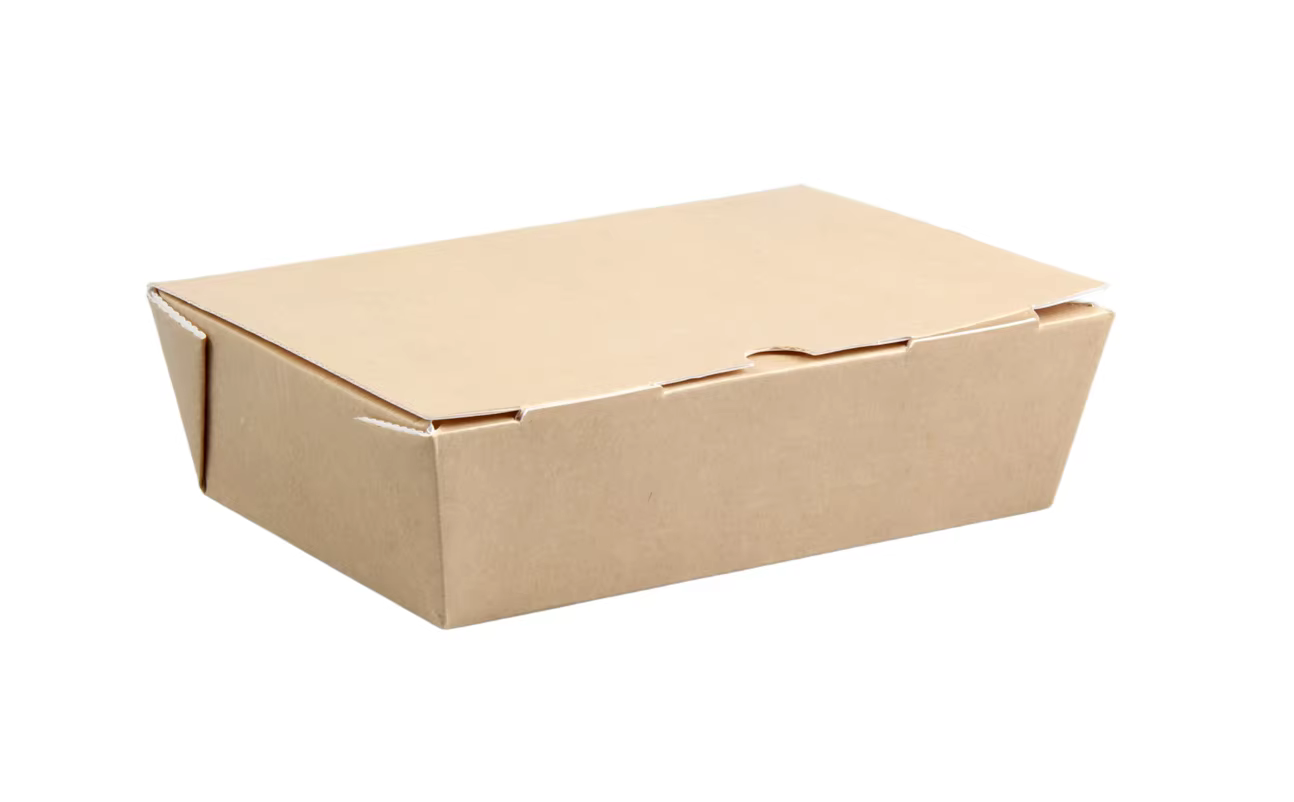Disposable Takeaway Food Out Container Fried Chicken Pizza Noodle Fast Food Breakfast Lunch Kraft Cardboard Packaging Paper Box supplier