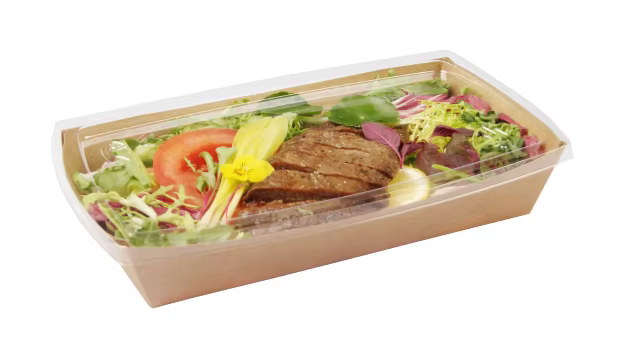 Wholesale Heavy Duty Food Grade Heat-Resistant Takeaway Snack Box Kraft Paper Pressed Design Fried Chicken Packaging Nest Tray supplier