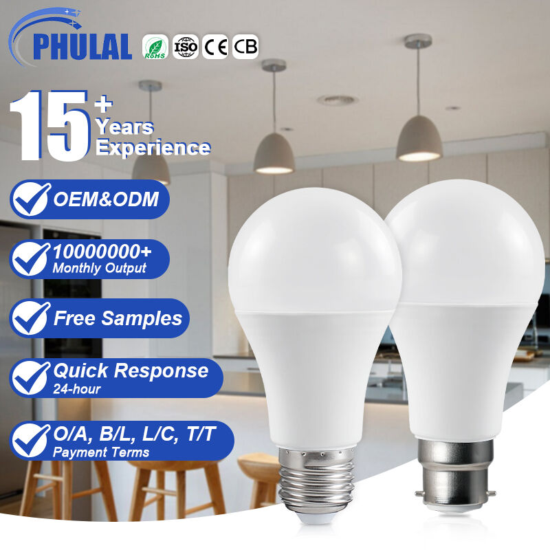 Venta al por mayor de bombilla LED ahorradora de energía de 5, 10, 15, 20, 30, 40, 50, 60 vatios, bombillas de techo E27 B22 para el hogar o la oficina