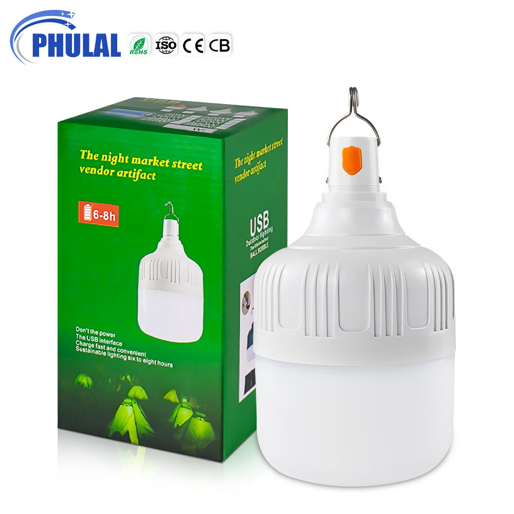 Alta Calidad 10/20/30/40/50W Ahorro de Energía al Aire Libre con Carga por USB y Regulación de Intensidad Lámparas LED Recargables de Emergencia