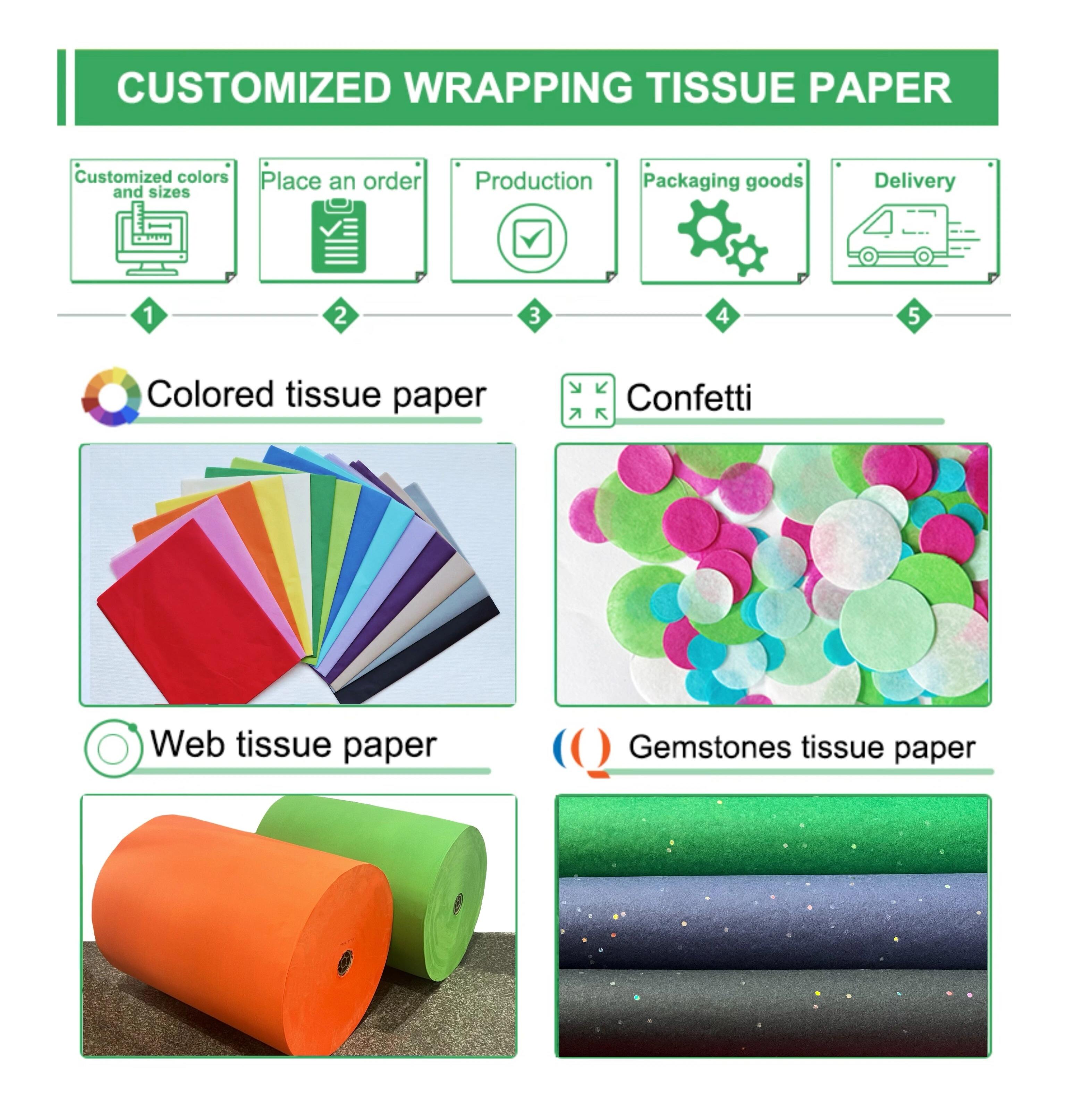 17gsm 2500 Pcs CQ601 Blue 50*75cm Color Paper Tissue Solid Custom Paper Factory Direct Food Fruit Clothes Tshirt Shoes Wrapping factory