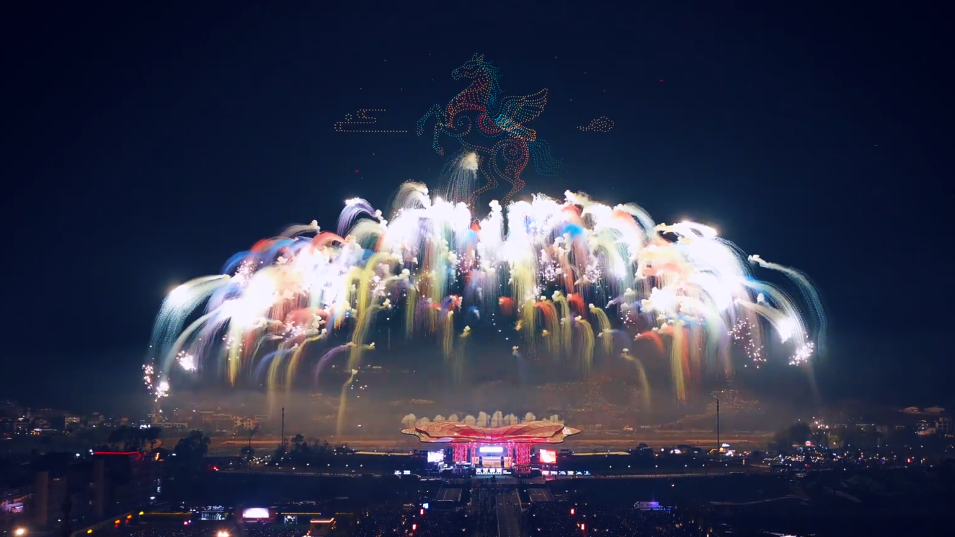 A Flourishing Spring Festival: A Chinese New Year Amidst Fireworks